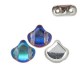 Ginko Leaf Beads 7.5x7.5mm Backlit petroleum